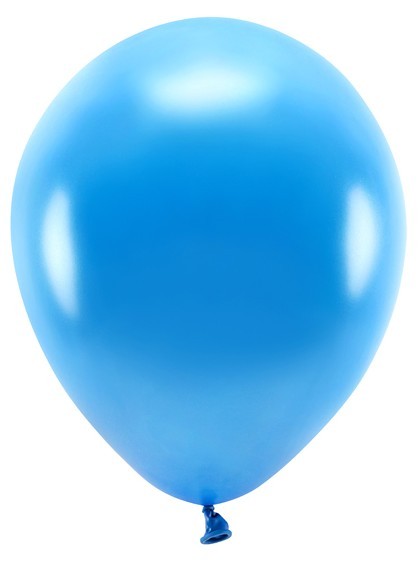 100 eco metalliske balloner blå 30 cm
