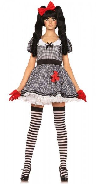 Scary beautiful doll ladies costume