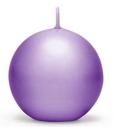 10 ball candles Torino violet 6cm
