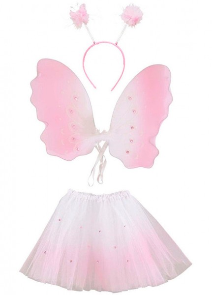 3-Teiliges Schmetterlings Kostüm Für Mädchen