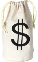 Bank robber dollar bag 22cm