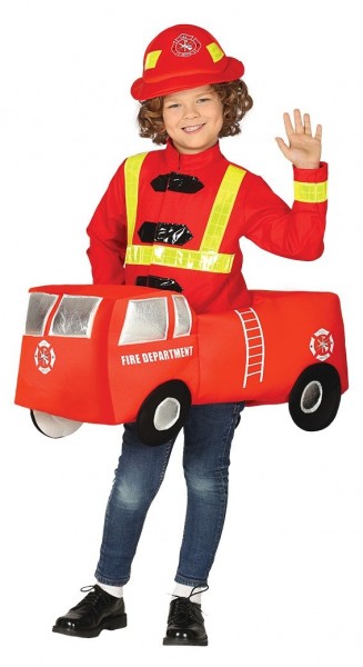 Fire department car costume for children