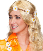 Hippie hårband med blommig prydnad