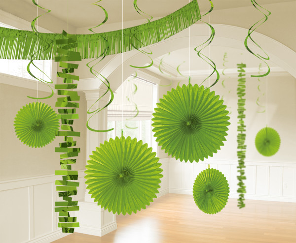 Set de decoración de habitación verde, 18 piezas