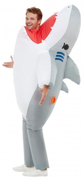 Inflatable basking shark costume