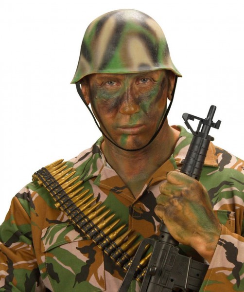 Camouflage military helmet made of latex 2