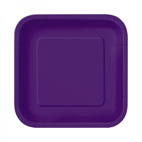 16 paper plates Vera purple 18cm