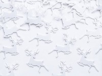 Widok: 20 konfetti reniferów Rudolf White