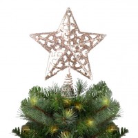 Golden stars Christmas tree top 25cm