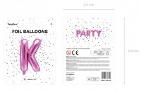 Aperçu: Ballon aluminium K fuchsia 35cm