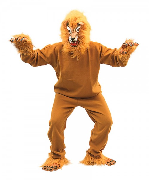 Costume de lion complet avec tête et pattes