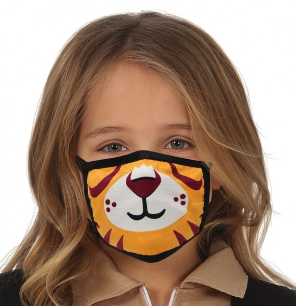 Mouth nose mask tiger for children