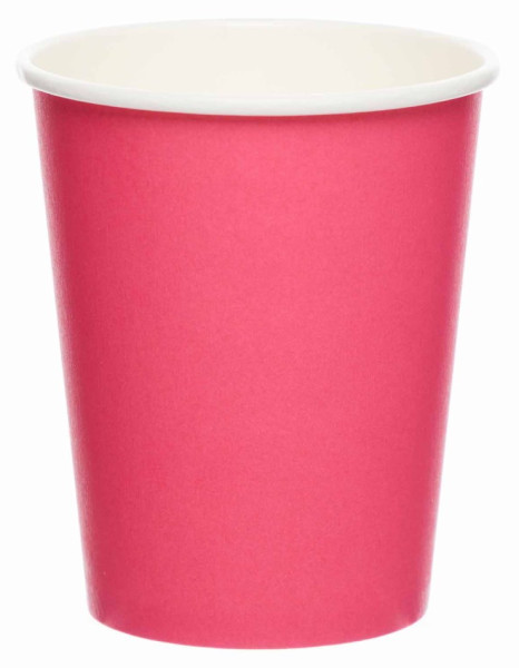 8 bicchieri di carta rosa vivo 227 ml