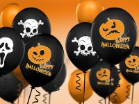 Förhandsgranskning: 6 Happy Halloween pumpa latex ballonger 30cm