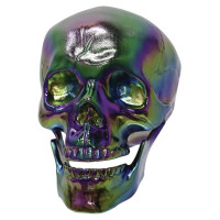 Figurka dekoracyjna czaszka kolorowa 20cm
