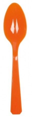 10 party buffet spoons orange 14.5cm