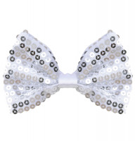 Zilveren glamour vlinderdas met pailletten