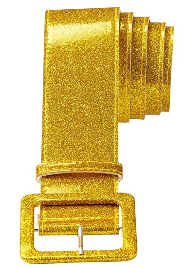 Glitzer Gürtel Gold 120cm