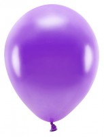 Oversigt: 100 eco metalliske balloner lilla 30 cm