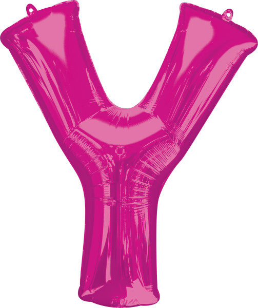 Folie ballon bogstav Y pink XL 86cm