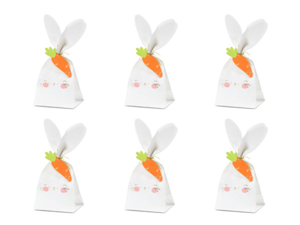 6 cajas de regalo de conejitos de brunch de Pascua