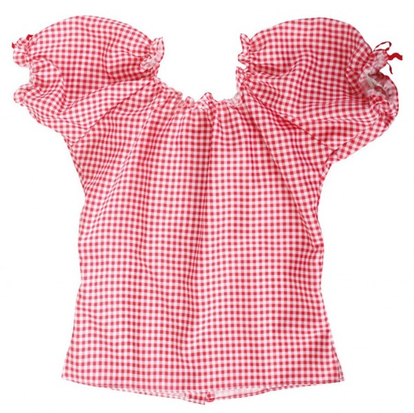 Red white traditional blouse checked 3