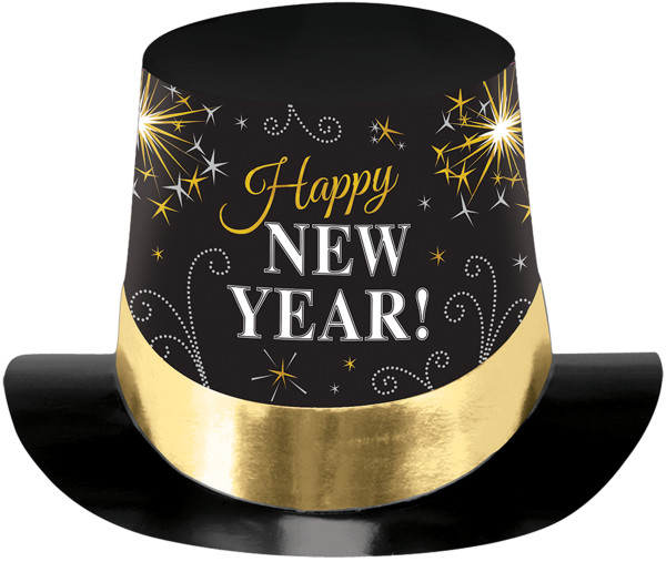 Schwarzer Zylinder Happy New Year