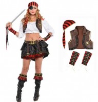 Preview: Pirate set 3 pieces for women