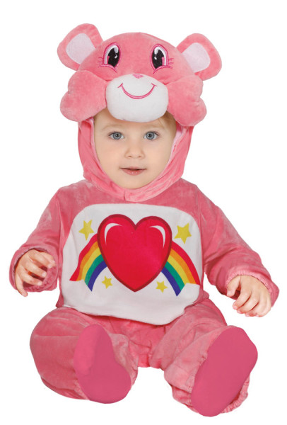 Disfraz de oso arcoíris con corazón para bebé
