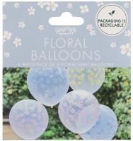 Vorschau: 5 bunte Sommerwiese Ballons 30cm