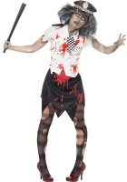 Vista previa: Disfraz de mujer policía zombie