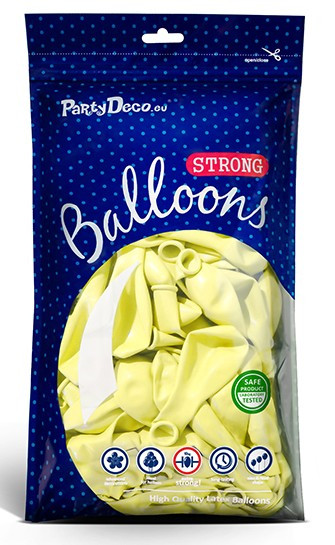 10 Partystar Luftballons pastellgelb 30cm 4