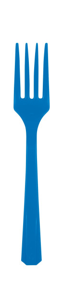 10 plastic vorken Amalia koningsblauw