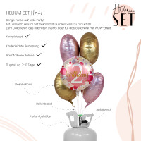 Vorschau: Sweet Birthday Two Ballonbouquet-Set mit Heliumbehälter