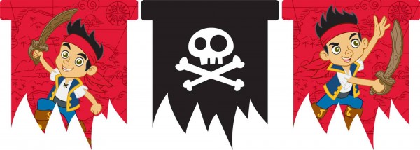 Cadena de banderines de aventura pirata del capitán Jake 3m