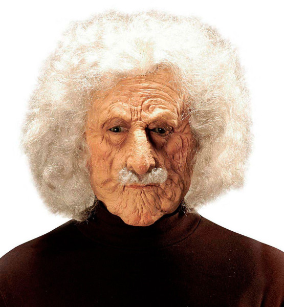 Fluffig Albert Einstein-mask med skägg
