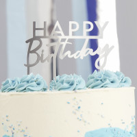 Vorschau: Happy Birthday Cake Topper aus Acryl