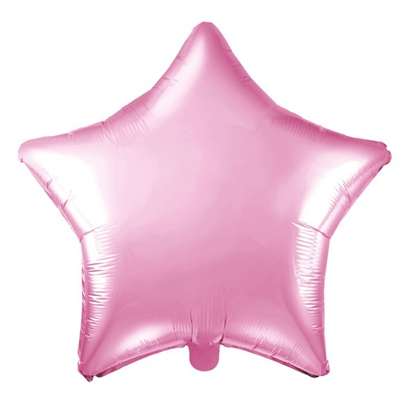 Ballon étoile rose scintillant 48cm