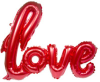 Ballon aluminium message rouge Love 70 x 60cm