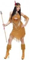 Oversigt: Wild Wester Squaw indisk kostume til kvinder