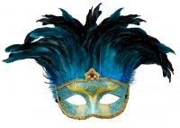 Preview: Venetian eye mask with feathers