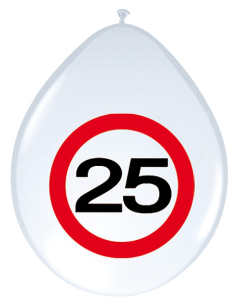 8 señales de tráfico 25 globos de látex 30cm