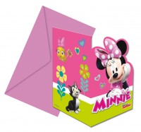 6 Minnie & Daisy invitation cards