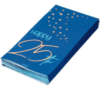 25th birthday 10 napkins Elegant blue