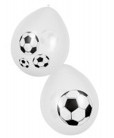 6 latex balloons with a soccer ball