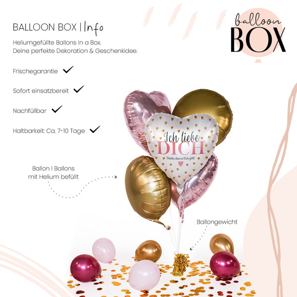 Heliumballon in der Box Ich liebe Dich 3