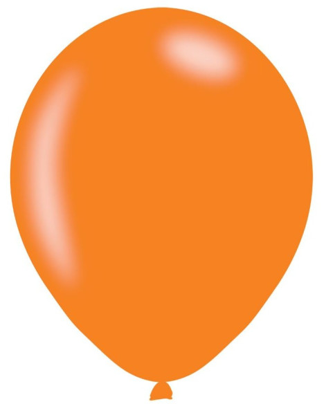 10 orange metallic balloons 27.5cm