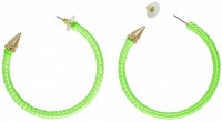 Neon green hoop earrings