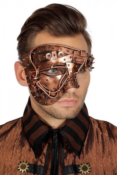 Maska steampunkowa Bastian z brązu