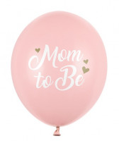 6 pink mom to be balloons 30cm